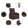 vidaXL Massage Recliner Chair Brown