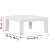 vidaXL Garden Lounge Set White Plastic Large Seats 4 Garden Lounge Set