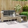 vidaXL Garden Sofa Set Light Grey PE Rattan Medium Modular
