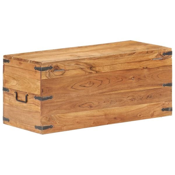vidaXL Chest Natural finish Solid acacia wood Storage Chest Rectangular