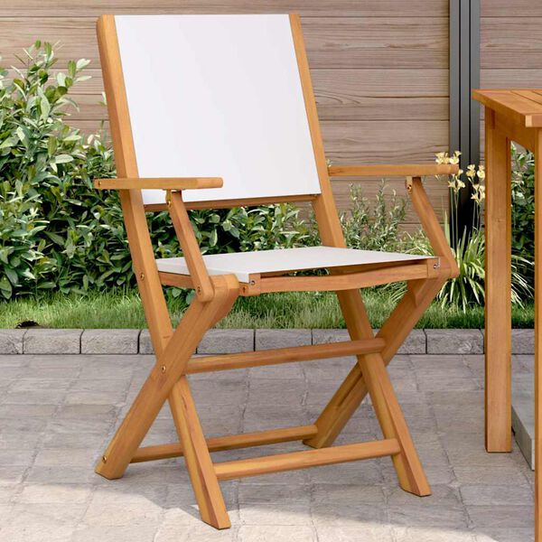 vidaXL Garden Chair Set of 2 Cream White