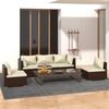 vidaXL Garden Lounge Set Brown PE rattan Medium Modular