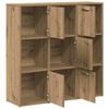 vidaXL Bookshelf Artisan Oak Engineered Wood 35.4 x 35.4 in Bookshelf