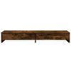 vidaXL Monitor Stand with Drawers Smoked Oak 39.4x10.6x5.9" Engineered Wood