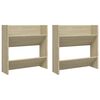 vidaXL Wall Shoe Cabinets 2 pcs Sonoma Oak 23.6"x7.1"x23.6" Engineered Wood