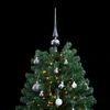 vidaXL Artificial Hinged Christmas Tree 300 LEDs & Ball Set 94.5"