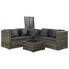vidaXL Patio Furniture Set Set of 4 Grey, Dark grey