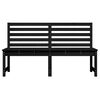 vidaXL Garden Bench Black Solid pine wood Medium Durable Garden Bench