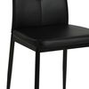 vidaXL Dining Chair Set of 4 Black Faux leather, wooden frame, steel legs