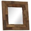 vidaXL Mirror Various shades of brown Solid reclaimed wood, glass