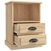 vidaXL Bedside Cabinet Set of 2 Sonoma oak Engineered wood Medium