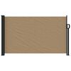 vidaXL Retractable Side Awning Taupe 100% polyester with PU coating Large