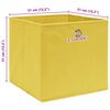 vidaXL Storage Box Set of 10 Yellow Non-woven fabric (100% polyester)