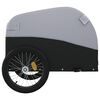 vidaXL Bike Trailer Black and Gray 99.2 lb Iron