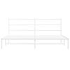 vidaXL Bed Frame White Powder-coated steel Full Bed Frame Rectangular