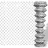 vidaXL Chain Link Fence Galvanized Steel 49.2'x2.6' Silver