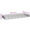 vidaXL Dog Kennel Silver Steel Large Durable Dog Kennel Rectangular