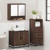 vidaXL Bathroom Furniture Set Brown Oak Engineered wood, metal, glass