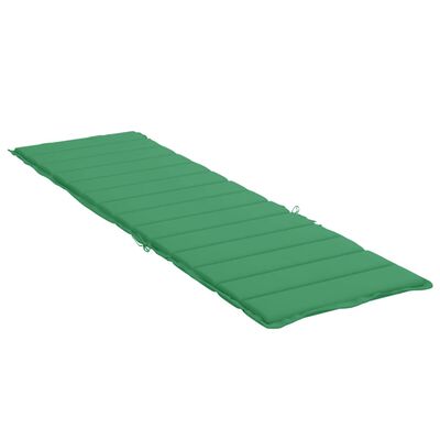 vidaXL Sun Lounger Cushion Green 78.7"x23.6"x1.2" Fabric