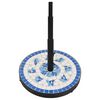 vidaXL Umbrella Base Blue and White Powder-coated iron, ceramic