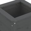 vidaXL Garden Planter Grey Solid pine wood 15.7x15.7x15.4 in