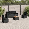 vidaXL Garden Sofa Set Black and Brown