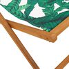 vidaXL Beach Chair Green Solid eucalyptus wood, 100% polyester fabric