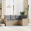 vidaXL Garden Sofa Set Beige, Light Gray