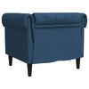 vidaXL Chesterfield Sofa Chair Blue 100% polyester, plywood, solid wood