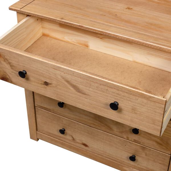 vidaXL Side Cabinet Natural Solid pine wood Medium Side Table