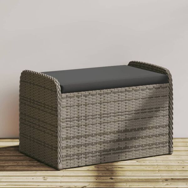 vidaXL Storage Bench Grey, Cream White