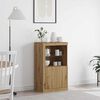 vidaXL LED Sideboard Artisan Oak 23.82 x 14.57 x 39.37 in