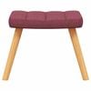 vidaXL Relaxing Chair With Stool Wine Red