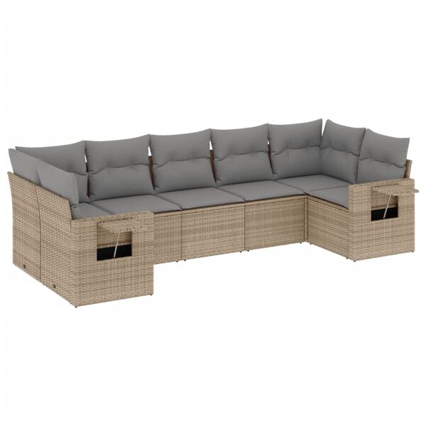 vidaXL Garden Sofa Set Beige