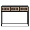 vidaXL Console Table Black Engineered wood, iron Narrow Console Table