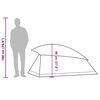 vidaXL Camping Tent Dome 1-Person White Blackout Fabric Waterproof