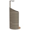 vidaXL Outdoor Shower Grey PE rattan, powder-coated steel, solid acacia wood