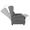 vidaXL Recliner Chair Light gray Fabric (100% polyester), metal, plywood