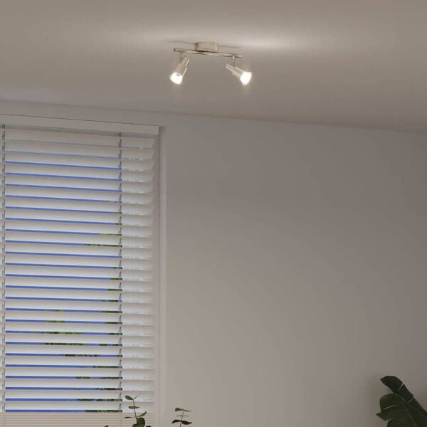 vidaXL Ceiling Spotlight Nickel 10.04 x 3.15 x 4.33 in Steel