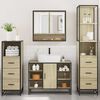 vidaXL Bathroom Furniture Set Sonoma oak Engineered wood