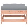 vidaXL Garden Footstool Grey and natural wood