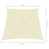 vidaXL Sunshade Sail Oxford Fabric Trapezium 2/4x9.8' Cream