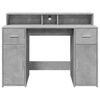vidaXL Desk Concrete gray Engineered wood Medium Desk Rectangular