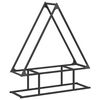 vidaXL Firewood Rack Black 31.5x9.8x35.4" Cold-rolled steel
