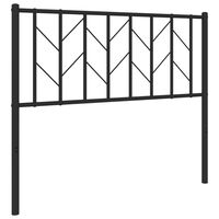 vidaXL Metal Headboard Black 39.4"