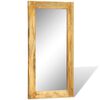 vidaXL Mirror Mango Wood Natural Solid mango wood, Glass Large Mirror