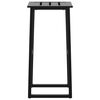vidaXL Bar Stool Set of 2 Black Powder-coated steel Standard Footrest