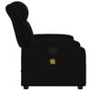 vidaXL Massage Recliner Chair Black Polyester Fabric 30.7x36.2x38.6 in
