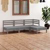 vidaXL Garden Lounge Set Grey Solid pinewood Modular Outdoor Lounge Set