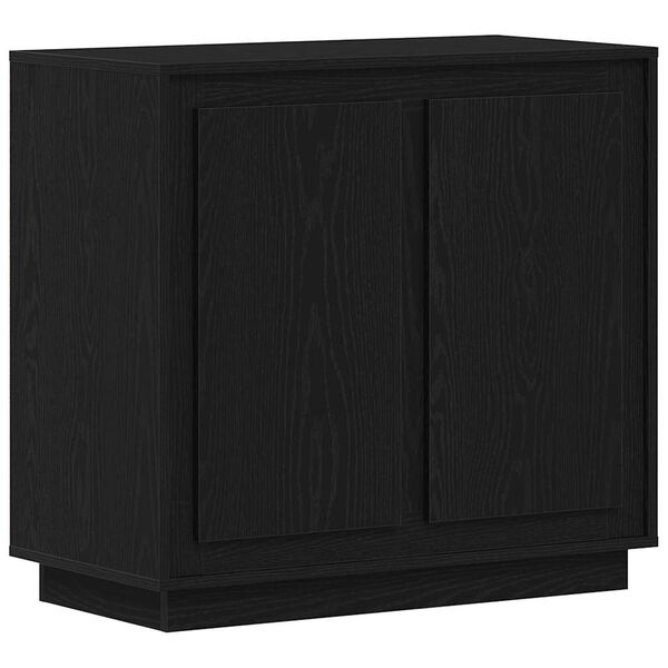 vidaXL Sideboard Black Oak 31.50 x 15.75 x 29.53 in Engineered Wood